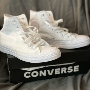 Converse; size 6; new; all white high top